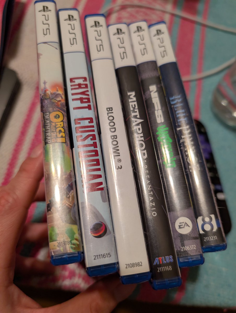 Rapscapadoo's tweet photo. Look at all these cool games I just picked up for @PlayStation
Something they think is dying out. If the PS6 doesn't have discs, they won't have customers #NoDisc https://t.co/iHNc3oi0FN