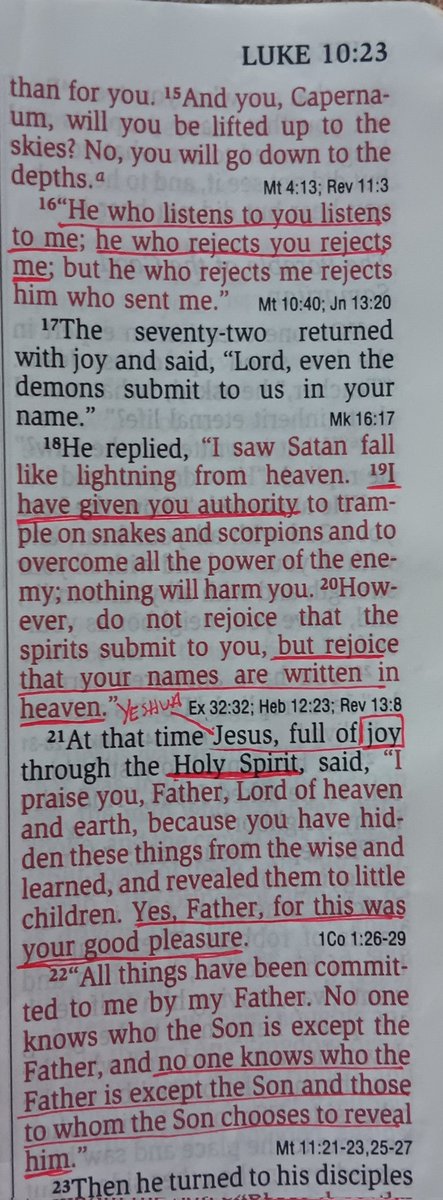 1TruthAndGrace's tweet photo. #SundayTruth
#Luke16-22 Rejoice because your name is written in Heaven!JOY is the emotion of the Rauch HaKodesh-HolySpirit If you want JOY in heart,but filled with the Holy Spirit,not wine In His presence,there is fullness of joy
The Father's good pleasure
#Psalms16:11
πYeshua https://t.co/uG0P8hr2Zf