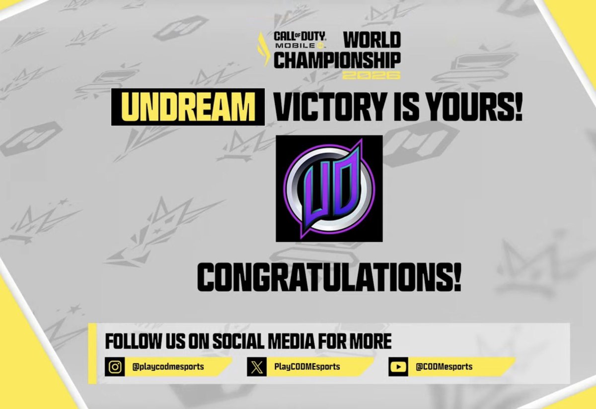 CoDMobileSports's tweet photo. Undream pull off the upset to take down Sybarites 4-2, they are your NA Points Major Champions! https://t.co/efxYtTmfPy