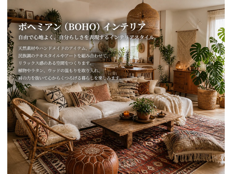 インテリアスタイル30選｜25 】 ボヘミアン（BOHO）🛖 民族調や