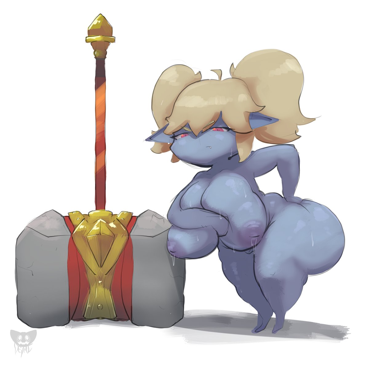DeymiNugget's tweet photo. Dibujo terminado de mi esposa... digo mi Yordle fav del lolsito  Poppy!!!🥵ella es la causante de que me guste dibujar shortstacks😊👌 https://t.co/75c5IBEO6C