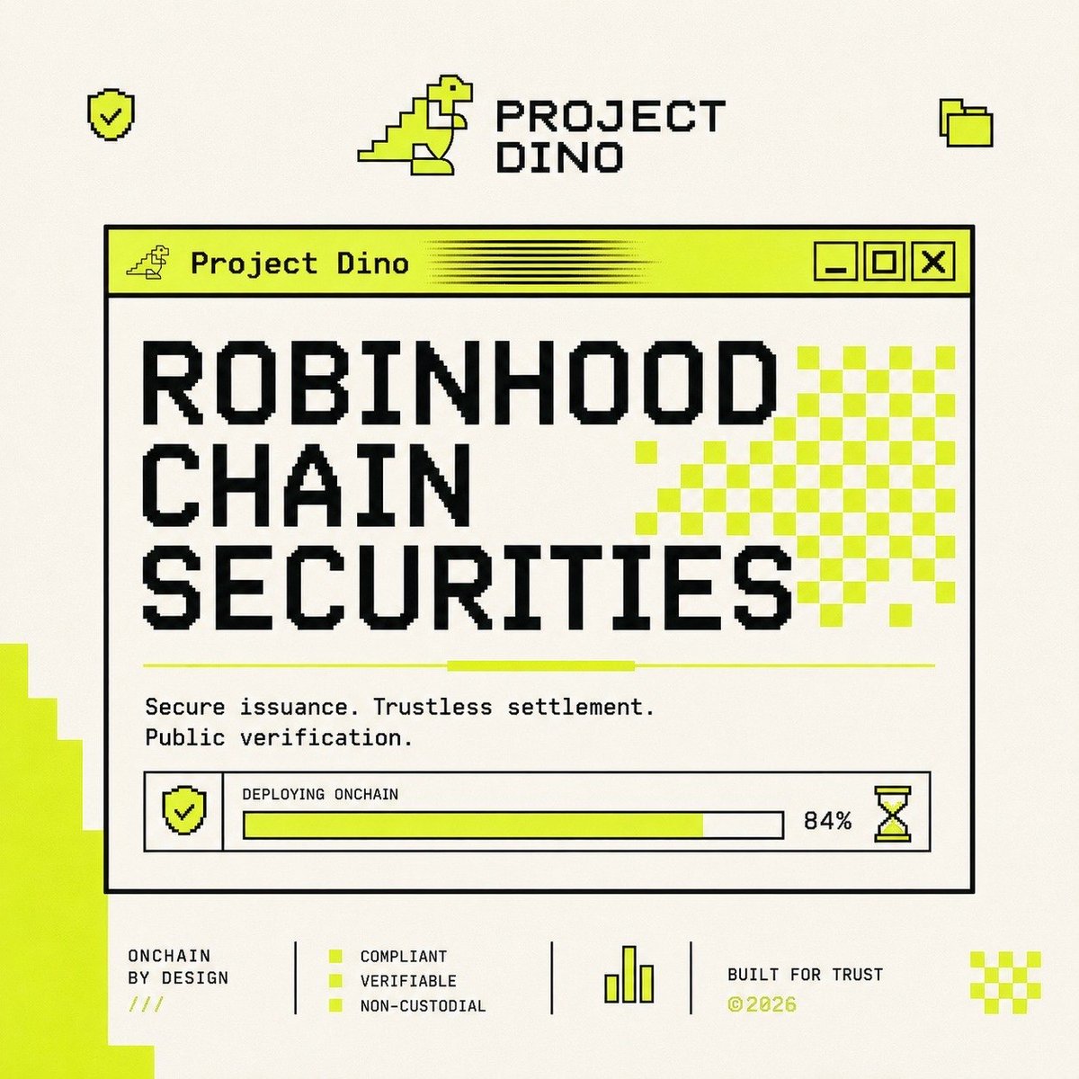 ProjectDinoHood's tweet photo. Hey @RobinhoodApp 

Tokenization is not the hard part.

Making ownership, transfers, compliance, and settlement work together is.

Send Address (EVM) https://t.co/cfHXATPMBr