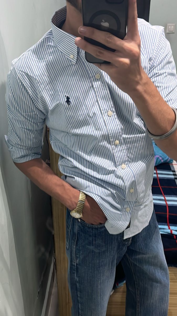MensFashionGeek's tweet photo. Ralph Lauren Stripe shirts. https://t.co/FOSTcMiX0P