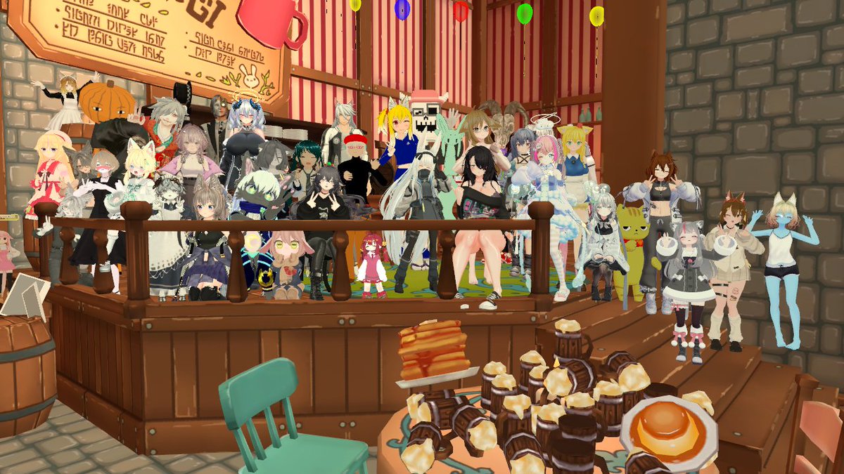 VR_Freyancilla's tweet photo. 遅くなりましたが、沢山のご参加ありがとうございました！久しぶりにネタアバターの洗礼を受けたような気がするｗまた不定期で幹事やりますので、その時はまた来てください～！ #VRC2018年組 https://t.co/3WFzPcdt76