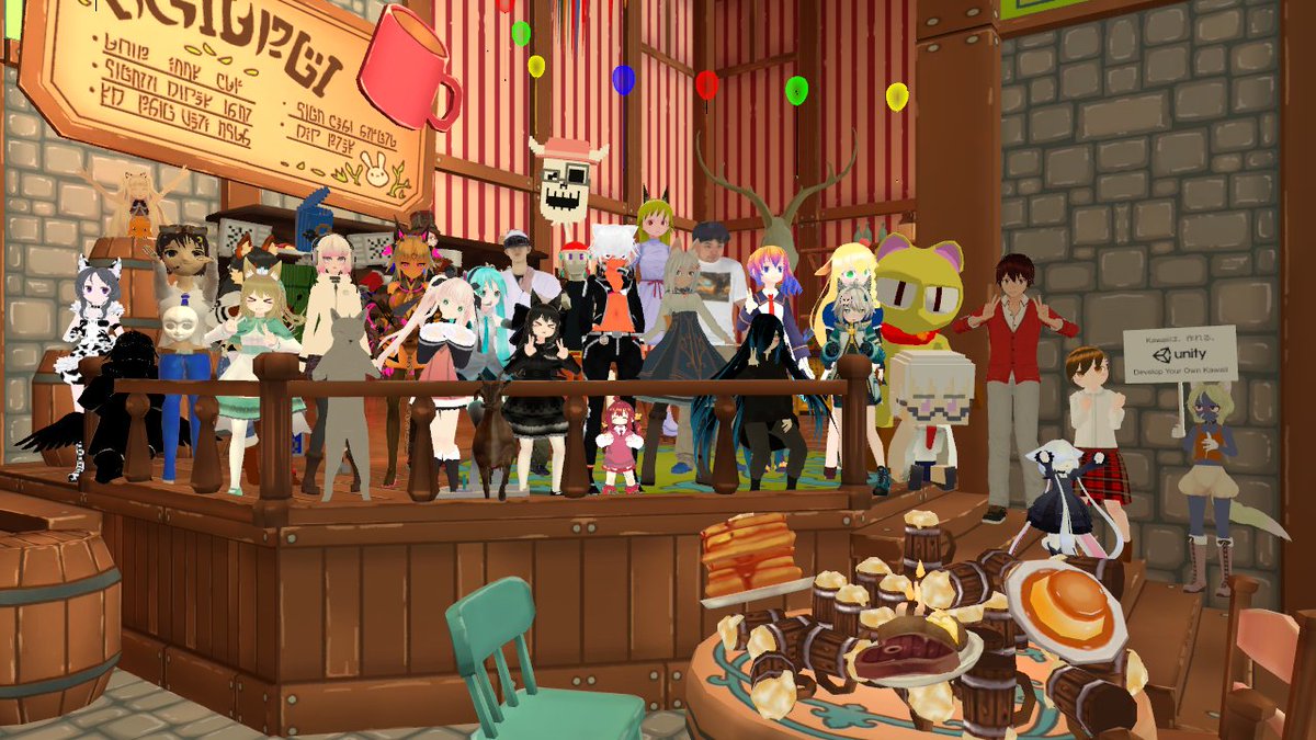 VR_Freyancilla's tweet photo. 遅くなりましたが、沢山のご参加ありがとうございました！久しぶりにネタアバターの洗礼を受けたような気がするｗまた不定期で幹事やりますので、その時はまた来てください～！ #VRC2018年組 https://t.co/3WFzPcdt76