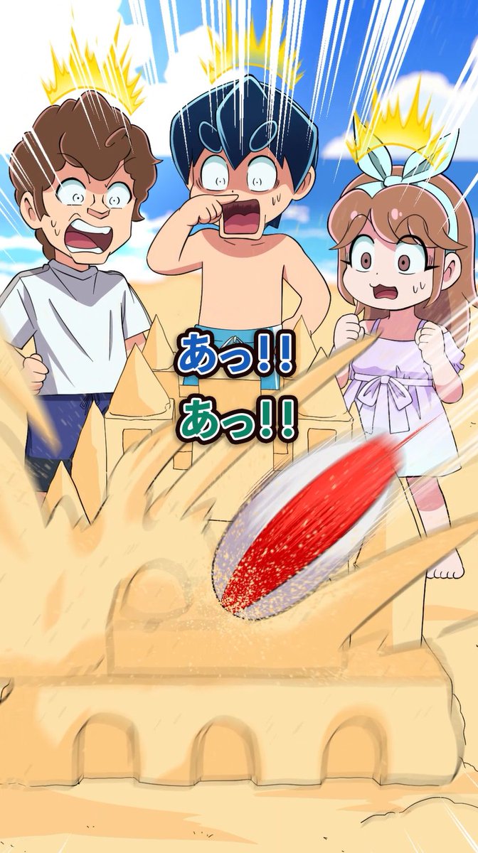black_orechan's tweet photo. 本日のショート動画公開です！✨
https://t.co/dgEV5d4NDN

さとしくんたちが作った
砂のお城が壊されて
しまったようです…😈

#ブラックチャンネル https://t.co/5yaNF4B0lA