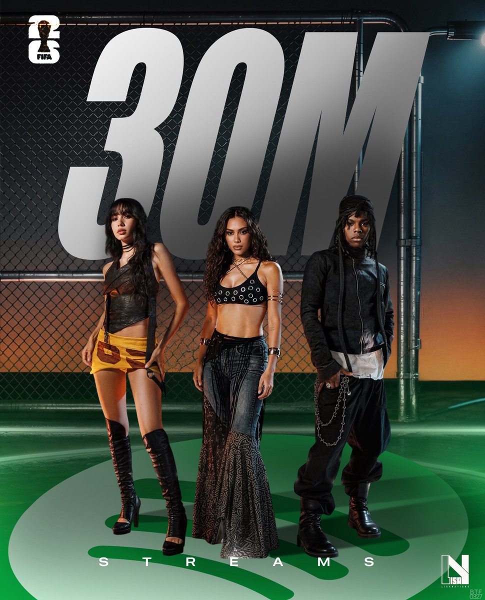 LISANATIONS_'s tweet photo. “GOALS” by #LISA, Anitta, Rema has surpassed 30 MILLION streams on Spotify!

@wearelloud @FIFAWorldCup

#LISAxGOALSxFIFA
#LISAxANITTAxREMA https://t.co/1iEK0W67gr