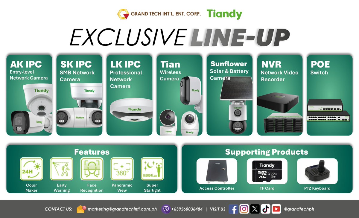 grandtechph's tweet photo. GRAND TECH EXCLUSIVE LINE-UP
13 July 2026
#Canon, #Epson, #ECLine, #HiStone, #Allthings, #iMIN, #Honeywell, #Urovo, #Thomson, #SOTI, #Wacom, #Tiandy, GRAND TECH #Consumables
Distributed by GRAND TECH INTL ENT CORP
marketing@grandtechintl.com.ph
Viber: +639560036484 https://t.co/Ty4AChHYrA