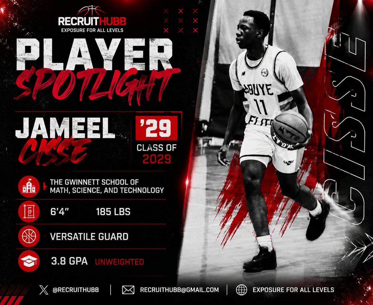 RecruitHubb's tweet photo. 🚨 PLAYER SPOTLIGHT 🚨

One of the talented young guards in the 2029 class. Keep him on your radar. 👀
#RecruitHubb #ClassOf2029 #BasketballRecruiting #StudentAthlete #ExposureForAllLevels #Hoopers #Prospect #Recruiting https://t.co/5t6BiY7dun