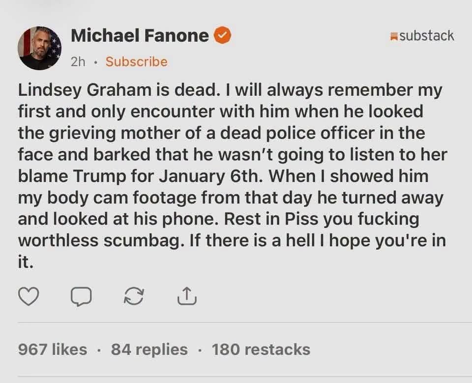 AllThingzTRUMP's tweet photo. Michael Fanone has ZERO fucks left to give! https://t.co/07LfsyzTKC