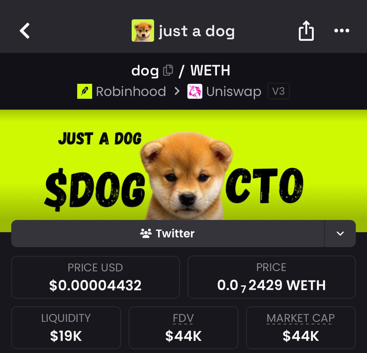 09_coded's tweet photo. Just a Dog 

$dog https://t.co/iM8Rsd2Ufn