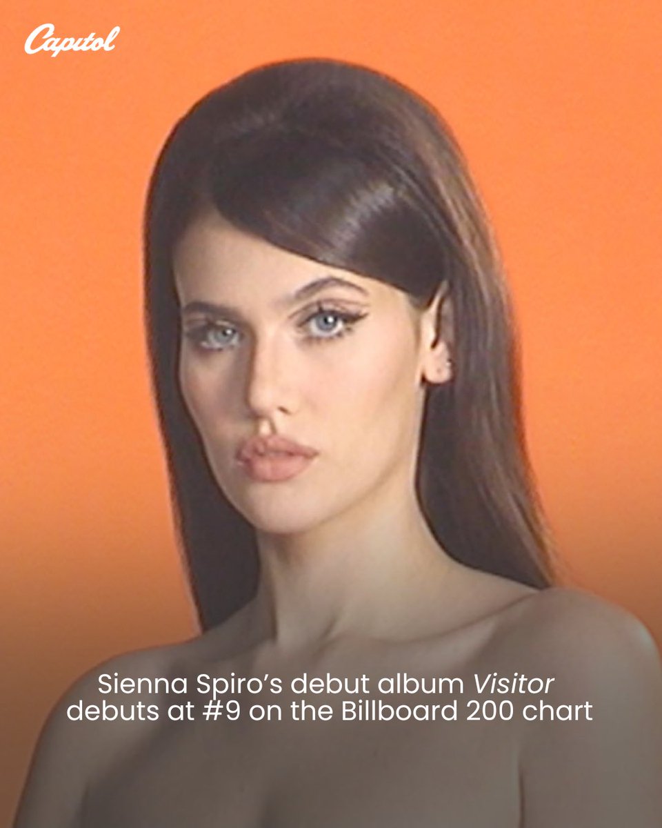 capitolmusic's tweet photo. Sienna Spiro becomes the first British artist to chart in the Top 10 on release with their debut album since 2018 🧡 https://t.co/n7JB1ih6VS