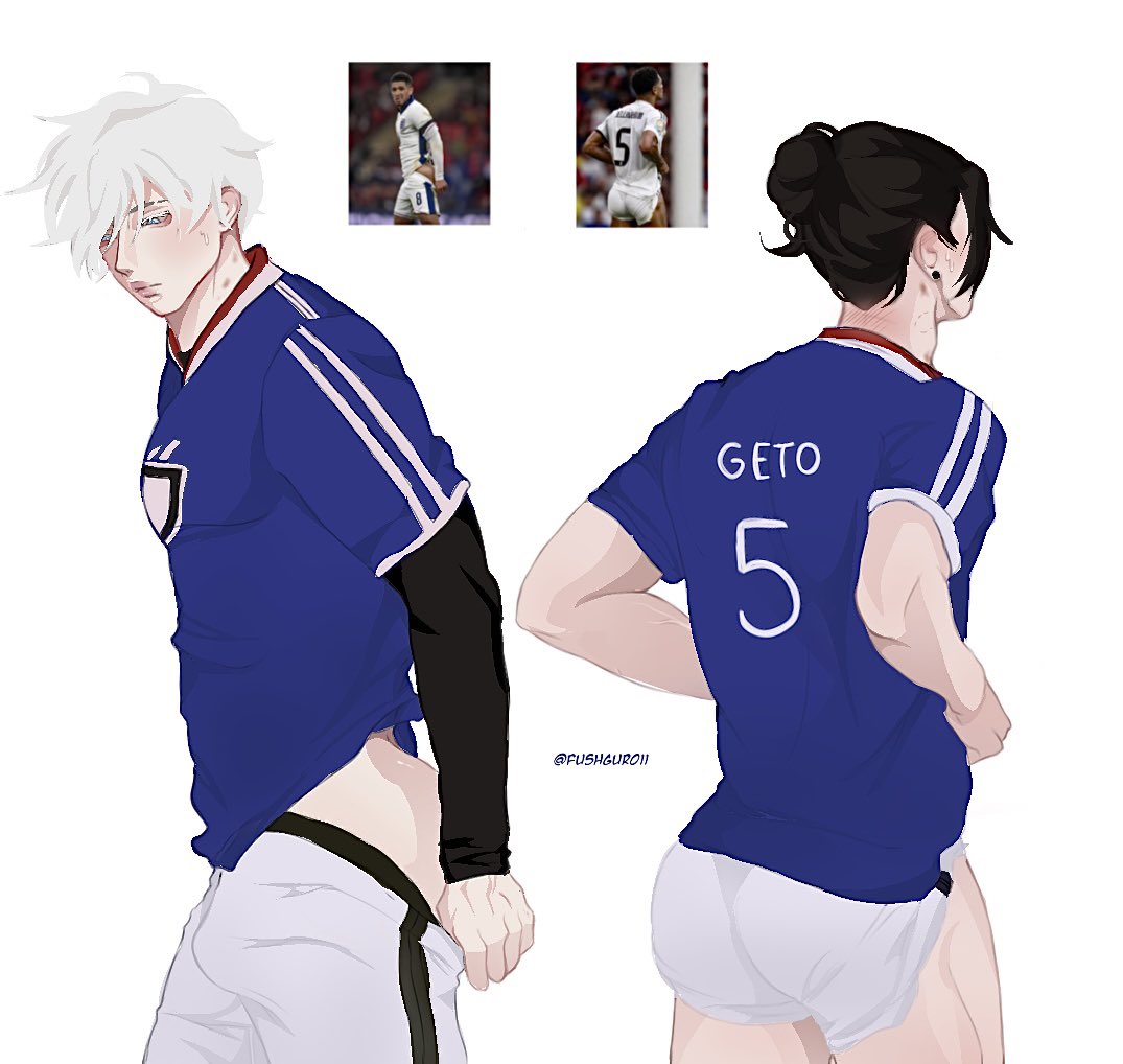 fushguroii's tweet photo. football au !! (1/2) ⚽️

#五夏 #goge #satosugu https://t.co/WLTPp6GnCQ
