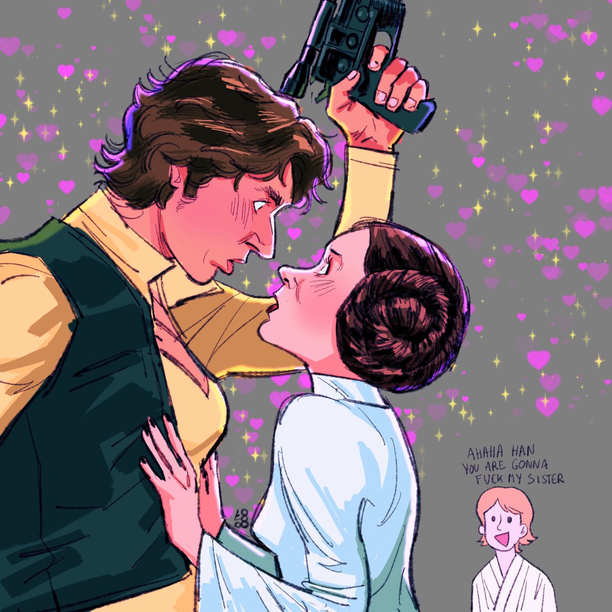 not8oo's tweet photo. kinda outta pocket fanart but i marathoned the first star wars trilogy for the first time the other day n couldnt stop thinking ab how han solo would make a great butch https://t.co/2R5ZRk1gue