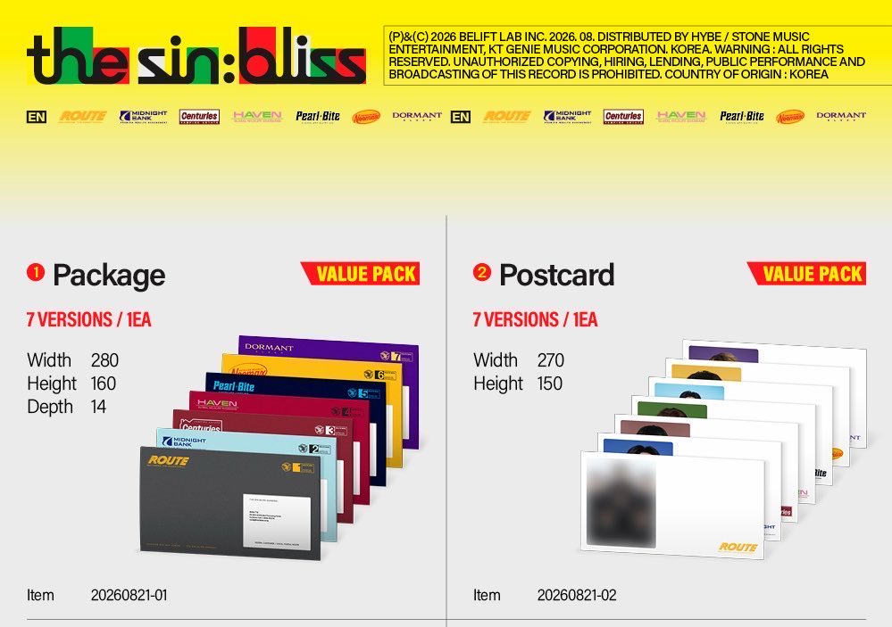 ENHYPEN_Brasil's tweet photo. THE SIN : BLISS ENGENE VERSÃO SERÁ LANÇADO EM 7 VERSÕES !!!!

Um de cada membro (6) e 1 em grupo! https://t.co/PICePXcJYE