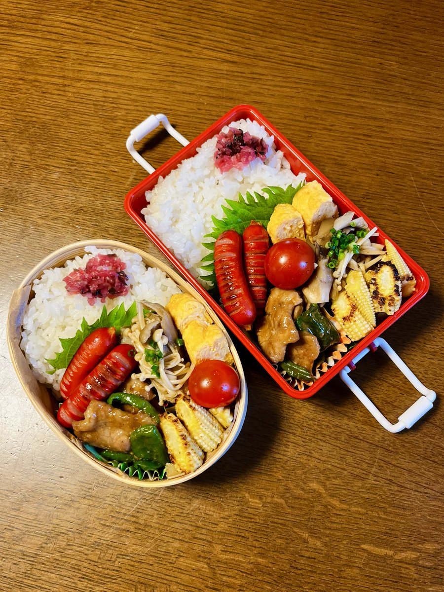hmm139's tweet photo. 今日のお弁当🍱

ぶた肉ピーマン
辛味噌だれ炒め🐷🫑
めっちゃ暑いし
スタミナ満点にしといた💯🤗
末娘ᵃⁿᵈ自分用🍱

#お弁当記録 https://t.co/kS6mQgXcLN