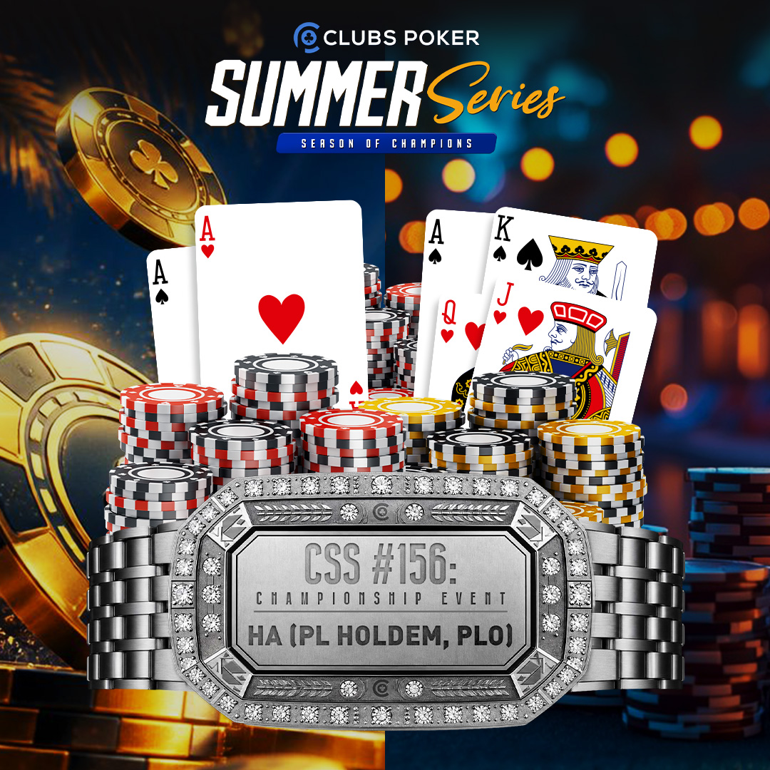 playonclubs's tweet photo. 🎟️GIVEAWAY TIME 🎟️
 Tomorrow’s featured bracelet event: CSS #156 HA (PL Holdem, PLO) (22 SC, 1,500 SC GTD, 8:30 PM ET).
 
 To enter:
 ✅ Follow us
 ❤️ Like this post
 🔁 Repost
 💬 Reply with your Clubs Poker username
 
 1 winner on X will be picked tomorrow at 5 PM ET.
 Prize: 1 ticket valid for ANY CSS bracelet event.

 https://t.co/4Okc60Y543