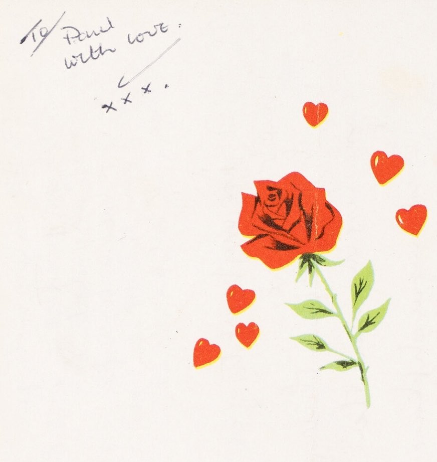 marianabrickman's tweet photo. Oh so now we can clearly see the “To Paul with love xxx” on the Valentine’s Day card that John wrote the lyrics of If I Fell https://t.co/h7qILVRbns