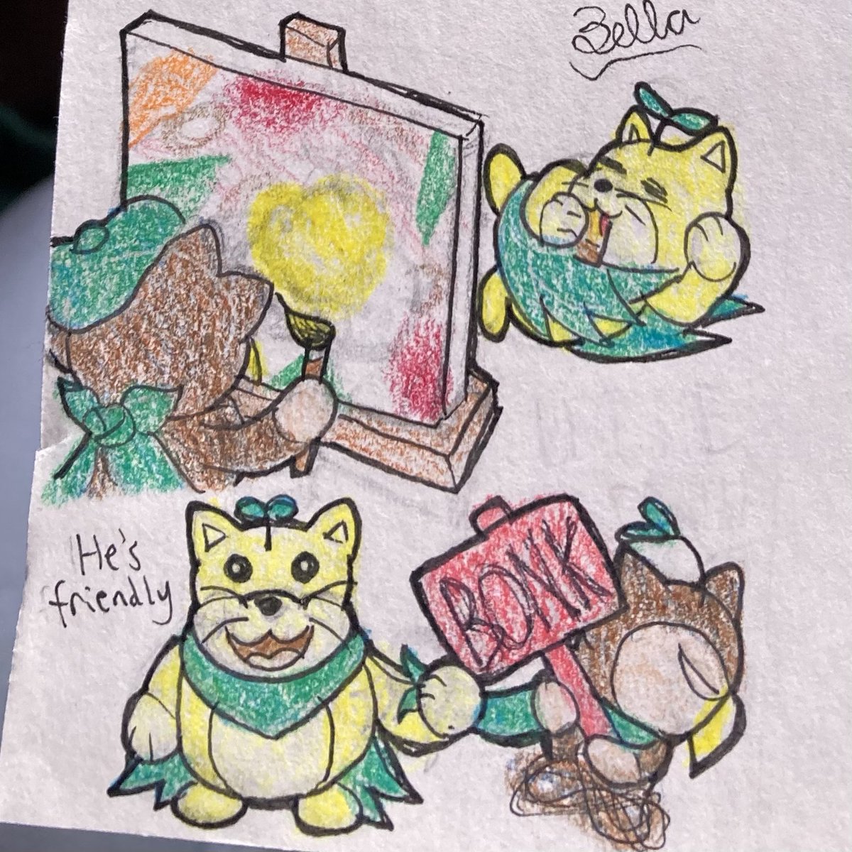 PinheadtheBella's tweet photo. Welcome Gubby! I think I reflected their personalities well #GBArt https://t.co/6a6Ivuk9wJ