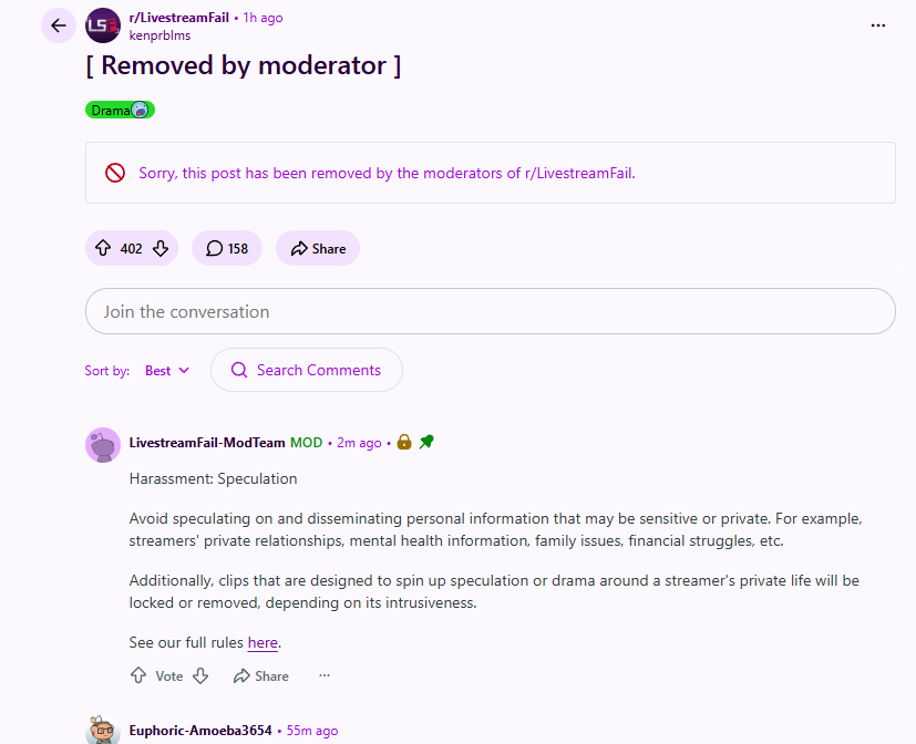 Tensor2020's tweet photo. After banning politics and almost any other category of content. LSF mod have nothing to do than to strike down remaining 1% traffic on that subreddit. https://t.co/Y5VTQDfhzM
