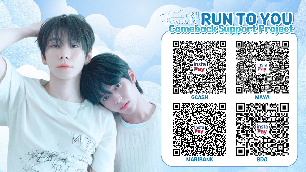 HaneulzPH's tweet photo. FOHAs, we still have another battle to fight today: AHOF has a good chance at winning Show Champion if we win the prevote!

We still have time to catch up. All donations to Haneulz PH today will be used to buy chamsims for the Show Champion prevoting that ends later at 2 PM PHT. 

Scan the QR codes to donate, and get the chance to win a Day 1 SVIP ticket to The First Spark in Manila! Don’t forget to head over to https://t.co/GX3b5Z2geZ after donating to submit your raffle entry.

Let’s do this! 

#JL #제이엘  #HAN #박한 
#HANEULZ #하늘즈 
#AHOF     #아홉   
#RUN_TO_YOU