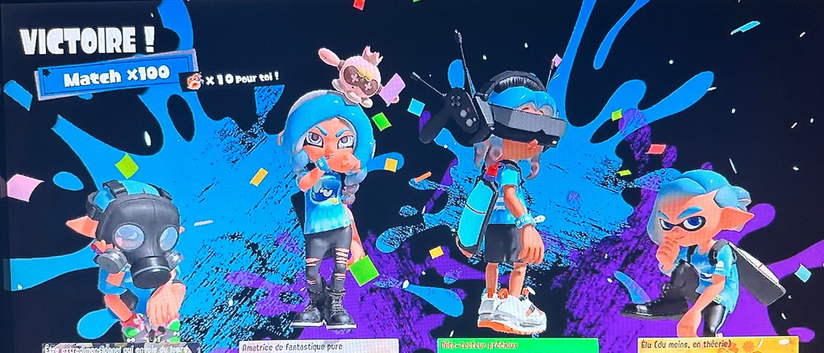 Rizocato's tweet photo. I hope #TeamSpeed will win the #Splatfesf
It's already a miracle to get two 100x battles but even more to win them ๐ญ
#Splatoon3 #SplatoonRaiders https://t.co/ashyKL9wv8