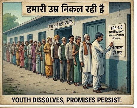 kinglight8474's tweet photo. 📚 TRE-4 अभ्यर्थी की कहानी
2024: इस महीने आएगा। 😊
2025: अगले महीने आएगा। 😐
2026: बस थोड़ा और इंतज़ार। 😶
अब हाल यह है कि किताबों के नए एडिशन आ गए, सिलेबस बदल गया, लेकिन TRE-4 का नोटिफिकेशन अब भी इंतज़ार करा रहा है

#ReleaseTRE4Now #TRE4 #Bihar https://t.co/D1stsL9Dxi