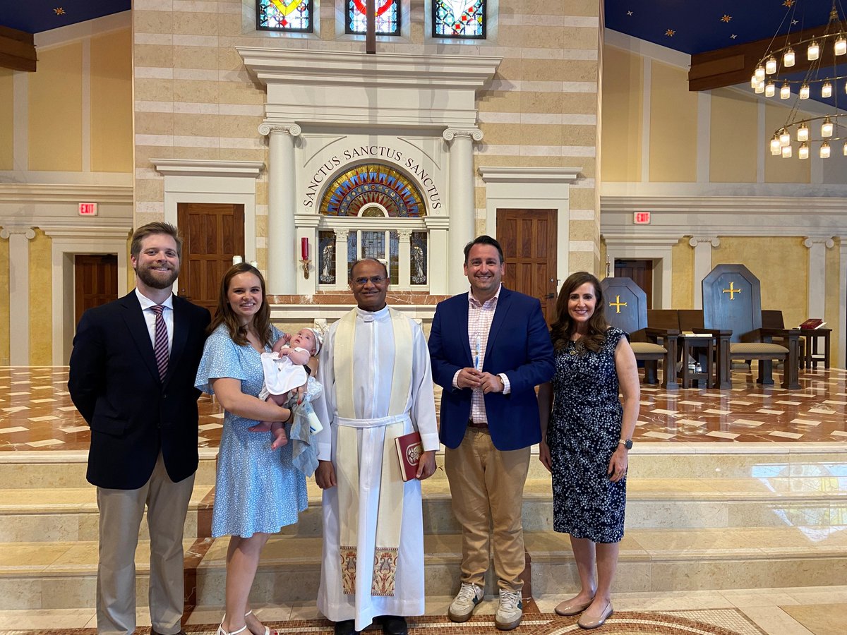 SetonParish's tweet photo. Congratulations to the Timas, Allison, Uxley, and Riedel families on their recent baptisms! https://t.co/8pgq4vKFk7