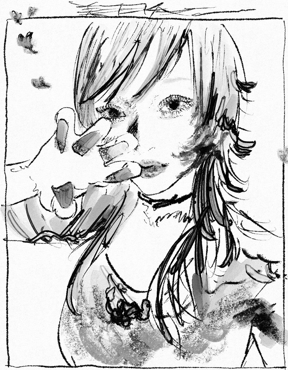 riwodatio's tweet photo. skebは白黒。顔。 https://t.co/LxwXy9gBBi