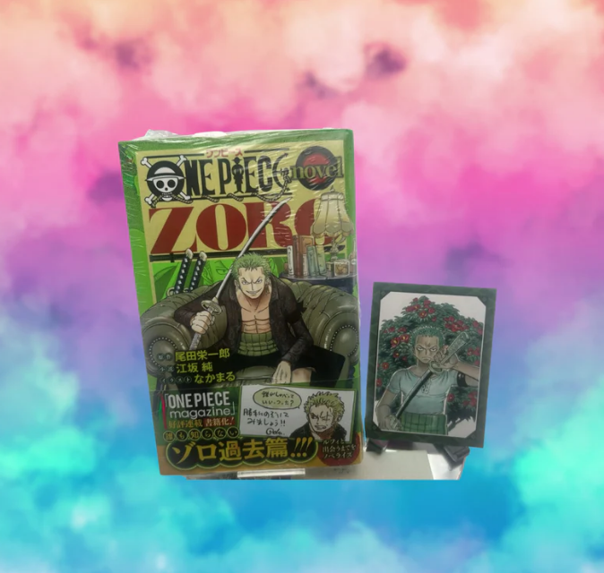 ONE PIECE 1st print ZORO Novel /w Card back up on Cats