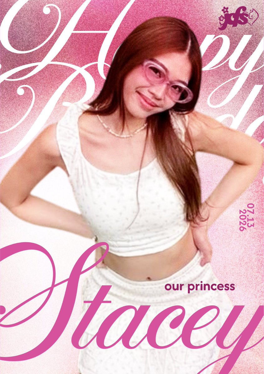 projectjhocey's tweet photo. Happy 23rd birthday to BINI’s princess! 🩷

You’ve always been a star, and your light has brightened the lives of so many—your family, friends, and fans alike. ✨💫

As we celebrate another year of your life, we look back on the beautiful journey you’ve had so far and look forward to all the horizons waiting for you. We know you’ll continue to shine even brighter with each passing day. 

We love you, @bini_stacey. May all the stars always guide you home, lighting your path through every dream, every challenge, and every new beginning. 

STACEY’S TICKET TO 23

#StaceyUnderPinkSkies
#StarlightStaceyDay