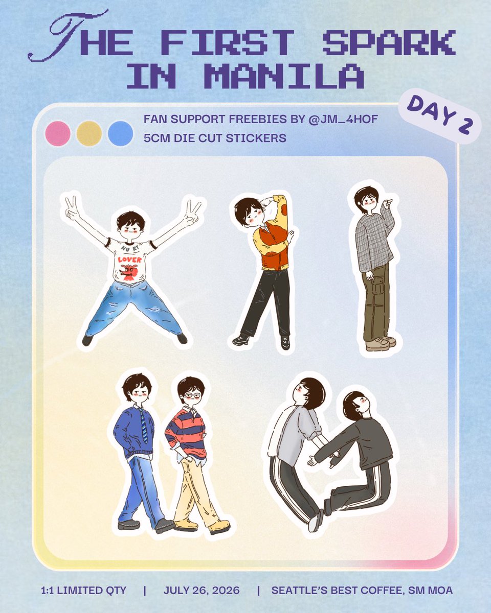 jm_4hof's tweet photo. ⊹˚₊ AHOF THE FIRST SPARK IN MANILA ⊹˚₊

fan support by @jm_4hof (day 2 only)

✧ 1 keychain + 1 sticker, limited qty
✧ on site trades only
✧ loc: seattle’s best coffee, moa

#THE_FIRST_SPARK_IN_MANILA 
#AHOF  #아홉 https://t.co/b4s6pxZv0m