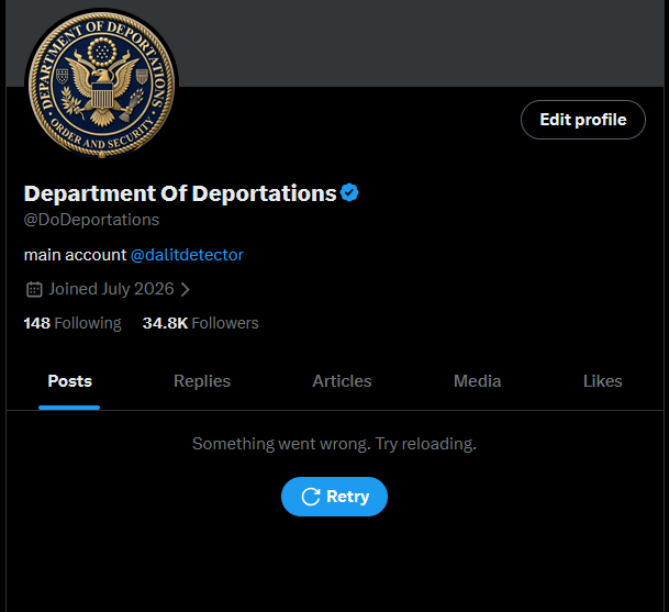Department Of Deportations tweet media