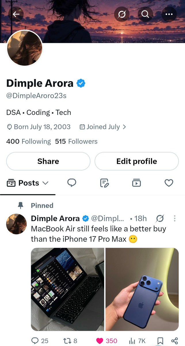 Dimple Arora tweet media
