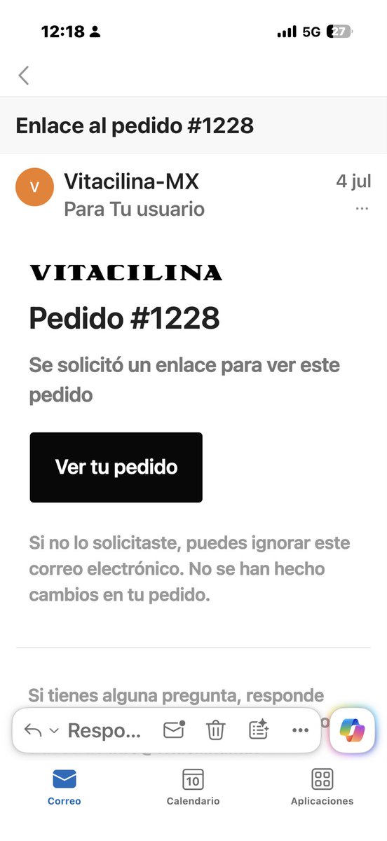 oskarin78's tweet photo. Siguen sin enviarme mi pedido ya pagado no contestan los
Mensajes @Vitacilina @Profeco https://t.co/v50N9KsklZ