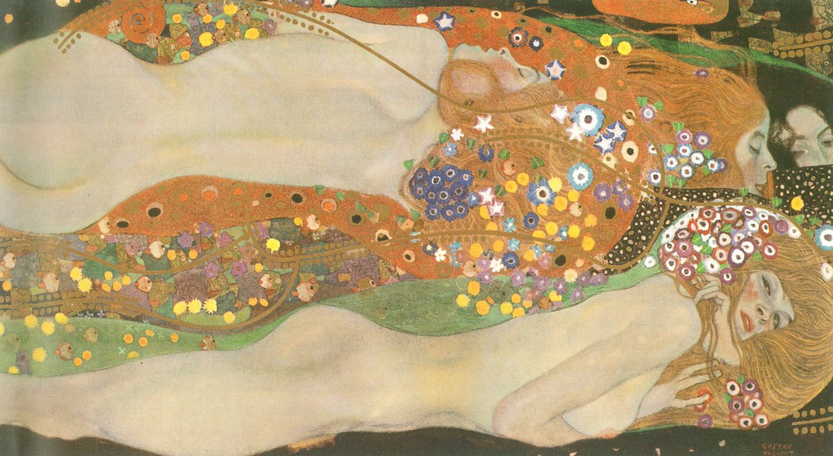 グスタフ・クリムト水蛇Ⅱ（Water Serpents II） 木製フレーム大型 グスタフ・クリムト （Gustav Klimt、1862-1918） 『水蛇Ⅱ』 （Water