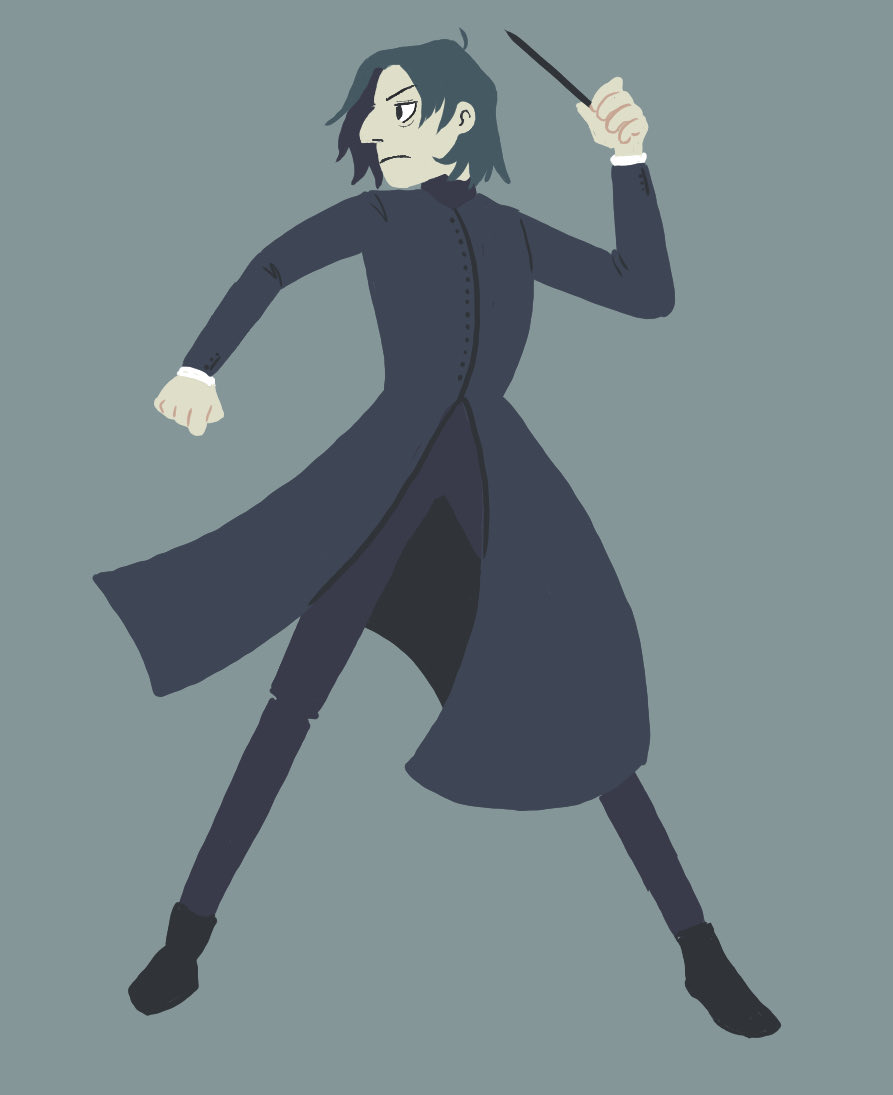 uirukii's tweet photo. I did a lot of these dueling doodles and wanted to experiment with flat colors but without lineart. I have about 50 of these, so expect more 

Part 1

#severussnape #harrypotter https://t.co/ogsu1D2Lno