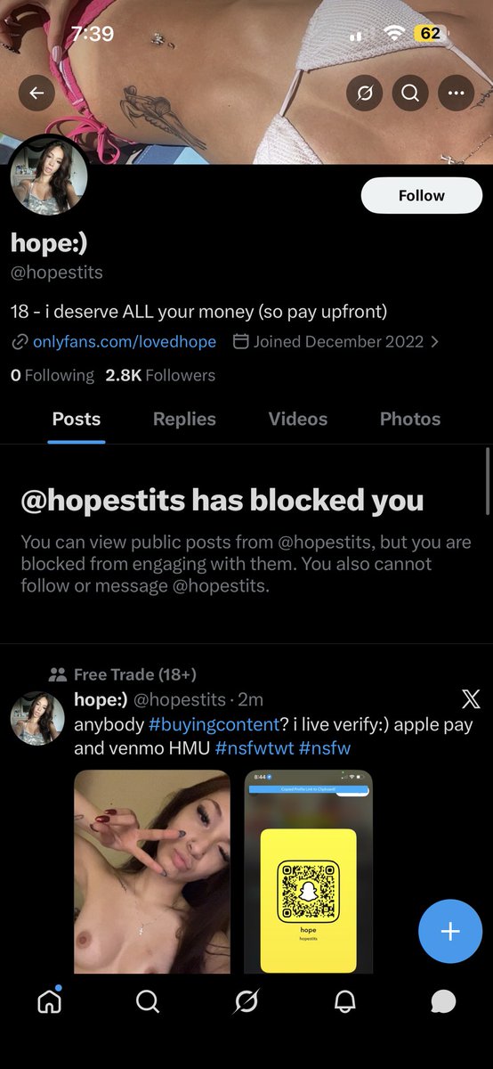 joseufjf's tweet photo. Scammer, I paided her and she blocked me. She even live verified and had a OF acc. https://t.co/A4HKmaBPx2