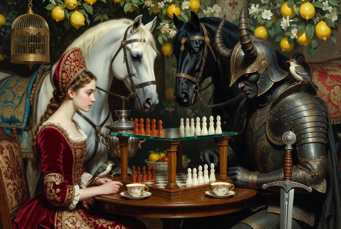 Andegemon's tweet photo. « Trêve au Jardin des Âmes »
#Andegemon #BeauxArts #ChessArt #Baroque https://t.co/mKOlO3WFI5