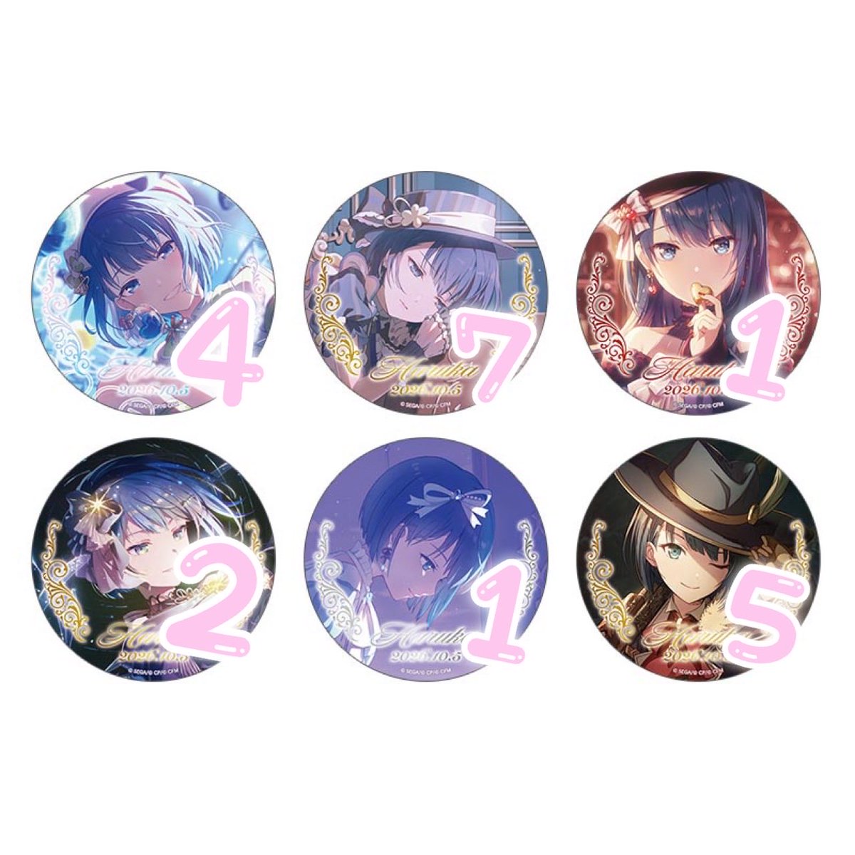 Rilymaple0319's tweet photo. @1
交換 譲渡
プロセカ 桐谷遥 はぴこれ 缶バッジ
カード

譲 画像数

求 500＋送料

初回様はツイフィ必読
半額分前払いをお願いします。
缶バッジ譲渡はE.F同数お迎え頂ける方優先。カードは単体譲渡可 https://t.co/YleNLjpmHs