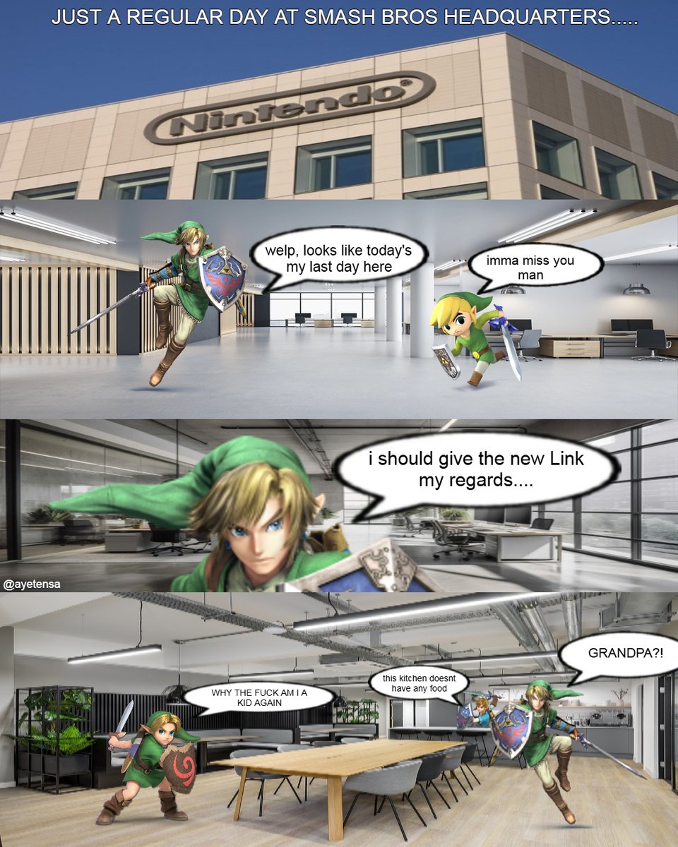 ayetensa's tweet photo. smash bros link family meme i made five minutes ago

#zelda #smashbros #meme https://t.co/kzTnEp5BeE