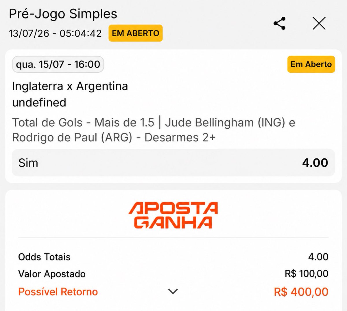 MaarlonBoorges's tweet photo. 📊 Entrada baseada em tendência de jogo aberto: +1.5 gols, Bellingham e De Paul ativos na marcação (2+ desarmes). Odd 4.00 com boa relação risco x retorno. 🍀

LINK BILHETE PRONTO NOS COMENTÁRIOS 📲⤵️ https://t.co/Y1yGmBFUwn