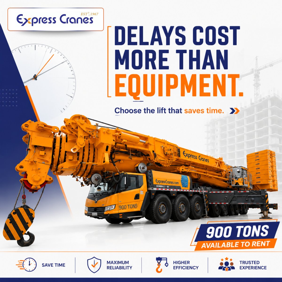 ExpressCra61360's tweet photo. Every extra day on-site impacts more than just your schedule—it affects productivity, manpower, equipment utilization, and overall project costs.

📍 Choose the lift that saves time.
#ExpressCranes #HeavyLiftingExperts #ProjectEfficiency https://t.co/YK9GOgdcYZ