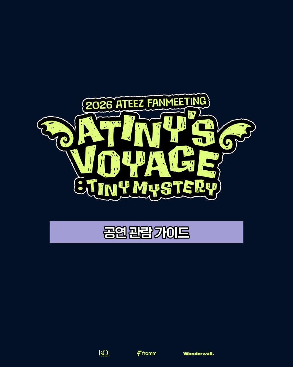 ATEEZofficial's tweet photo. [📢] 2026 ATEEZ FANMEETING <ATINY'S VOYAGE : TINY MYSTERY> IN SEOUL 공연 관람 안내

GHOSTEEZ와 함께할 준비 완료👻🖤
즐겁고 원활한 공연 관람을 위해 가이드를 확인해 주세요!

#ATEEZ #에이티즈 #ATINY #에이티니
#ATINYS_VOYAGE #TINY_MYSTERY https://t.co/FfmnyHc49b