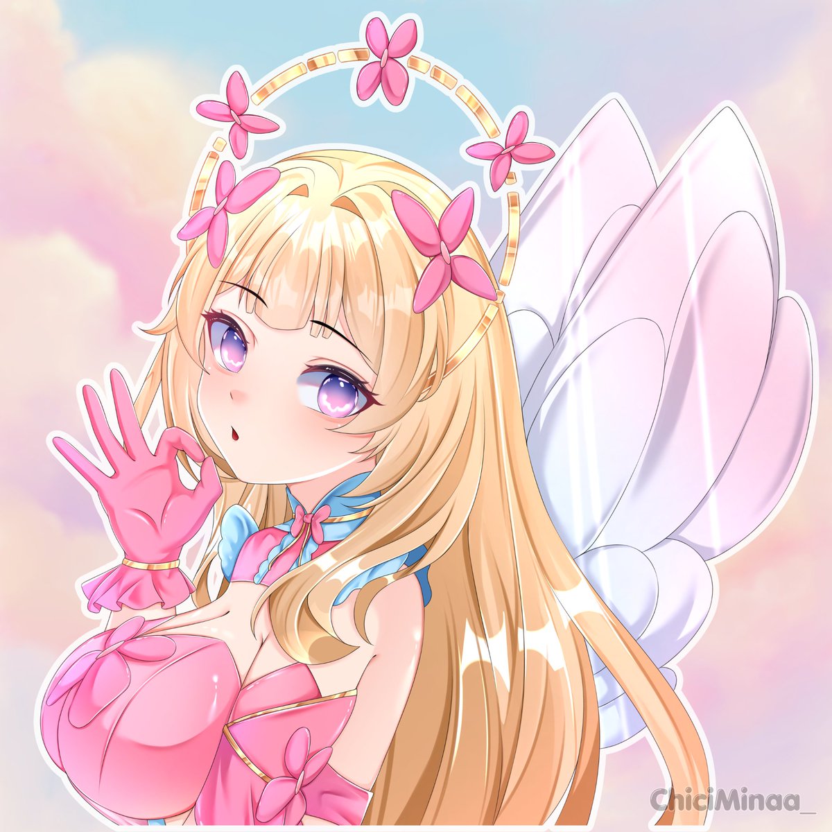 ChiMinaa__'s tweet photo. Sketch VS Final 🦋 https://t.co/kybUa5Pl24