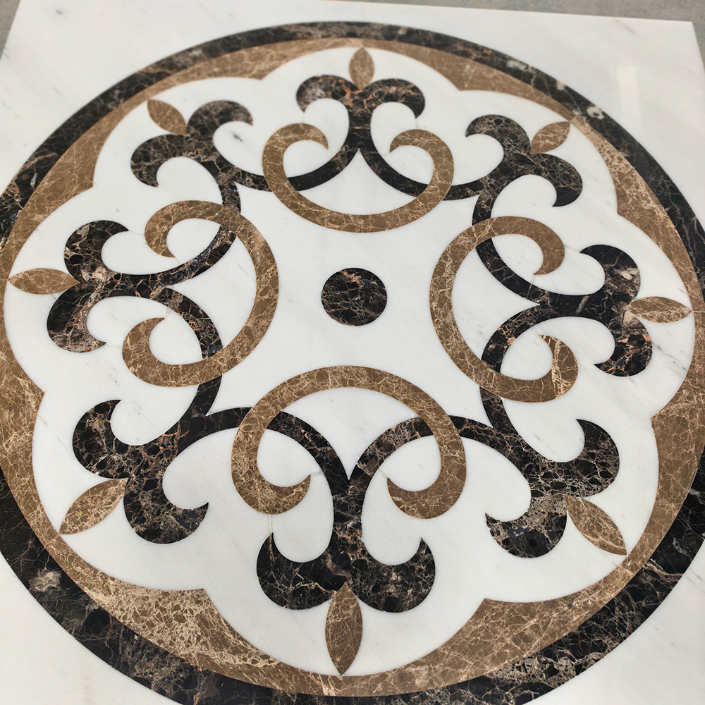StoneCenterOL's tweet photo. SKU: B9312SP, NEW ARRIVAL! 🚨 Make an unforgettable statement with our 36" square waterjet marble medallion. This polished art piece blends Yugoslavia White &amp; Emperador marble for pure "Classical Luxury" on any foyer floor or grand wall. ✨
🔗 https://t.co/sH1IsnKlba https://t.co/esvQgWRq3X