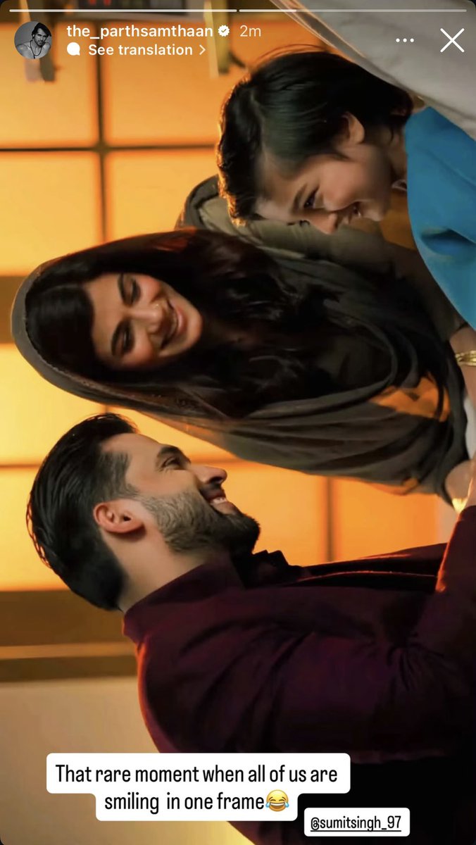 parthollic's tweet photo. See, it’s not just me. Even Parth is rooting for this moment. 😭 Mujhe hi sabne daant laga rakhi hai. 🤣

In logon ne yeh scene hi itna achha shoot kar diya. 😂🤍

#SeherHoneKoHai #ParthSamthaan #SumitSingh https://t.co/N6DNwmaEJl