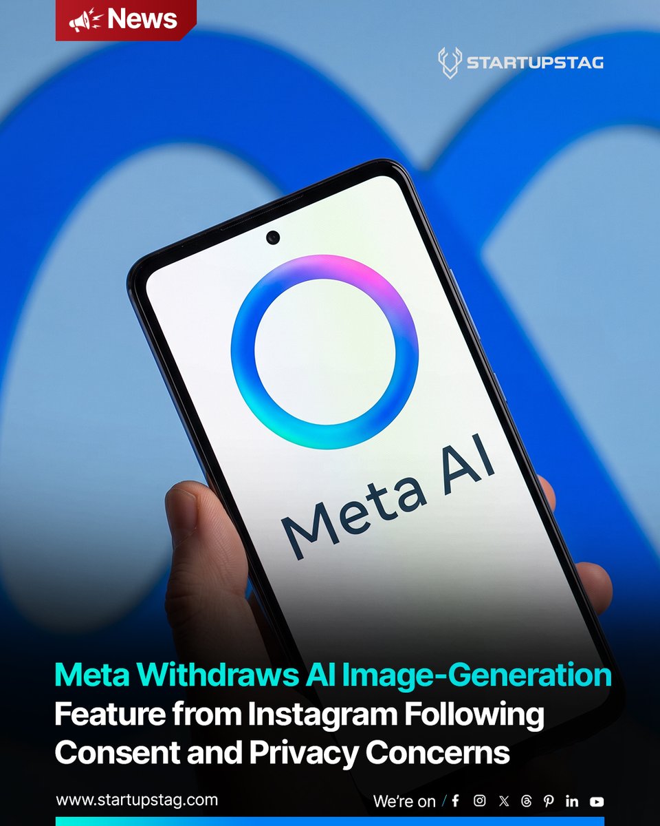 startup_stag's tweet photo. Meta discontinues Muse Image after major backlash over auto-enrollment without consent. Actor Hannah Einbinder &amp; SAG-AFTRA pushed for opt-out protections. Meta admitted the tool "missed the mark" and confirmed removal.
@startup_stag https://t.co/undMgJ6Ah5