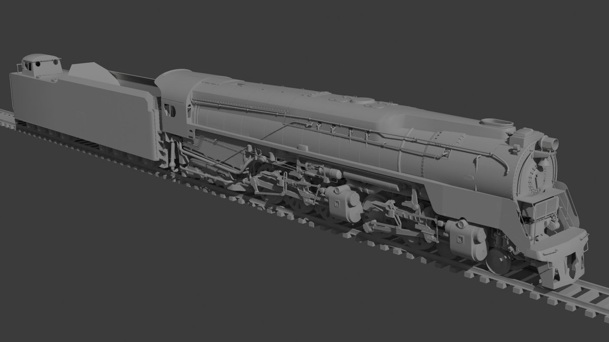 Project_4644's tweet photo. The Pennsylvania Railroad Q2, a beauty of her own class, coming to a Nexus Mod Page EventuallyTM and maybe to another platform if I feel like suffering.  I dont wanna hear about the reverse, ill fix it when I get to it. 

#Blender3d #Blender #Railroader #b3d https://t.co/H4ZLyG4JoG