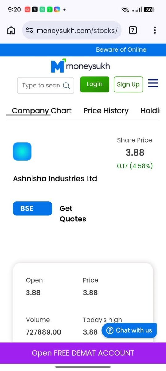 love_holic10's tweet photo. Ashnisha Industries is becoming a stock to watch as renewable energy plans gain visibility. The solar project timeline has increased investor curiosity. CMP: ₹3.89
#Stock_Getting_Market_Attention https://t.co/ywXvwtEd9z